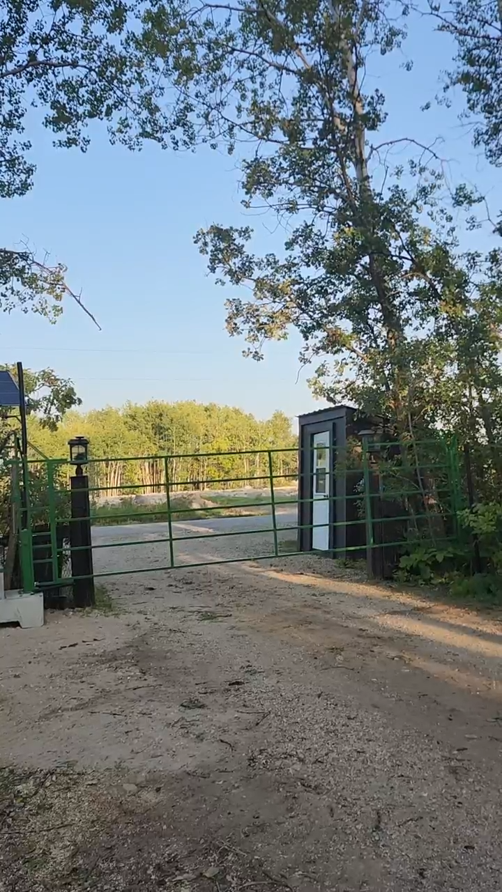 Gate at the property of Jamie and Brittany Hudrick in Ste. Anne, Manitoba.